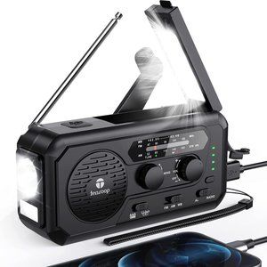 5000mAh Emergency Weather Radio, Hand Crank Solar